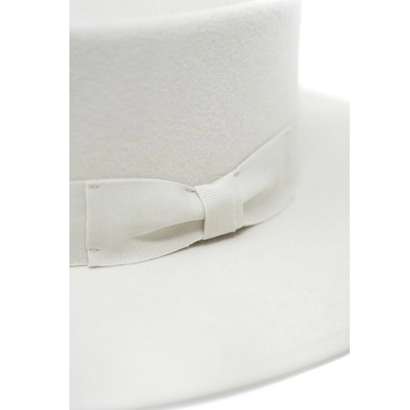 Tastes Like Honey Hat Ivory Wool Flat Brim - Picture 5 of 6